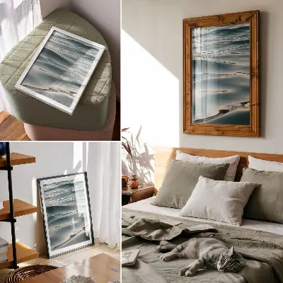 Calm Waves Poster harmony, peace, gentleness, and relaxation