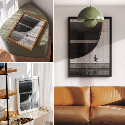 Art print Modern simplicity bold geometry harmonious monochrome