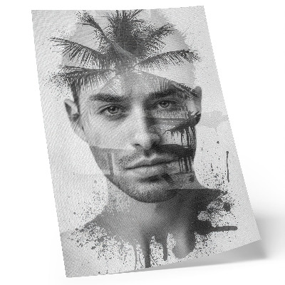 Premium wall art Impressive man's face in a minimalist style