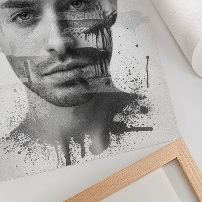 Premium wall art Impressive man's face in a minimalist style