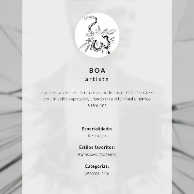 Decorative poster black and white portrait with glass effect