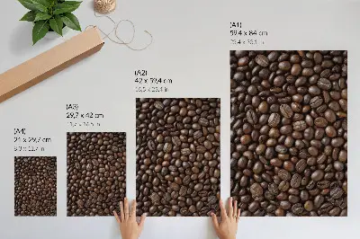Coffee beans poster brown texture design
