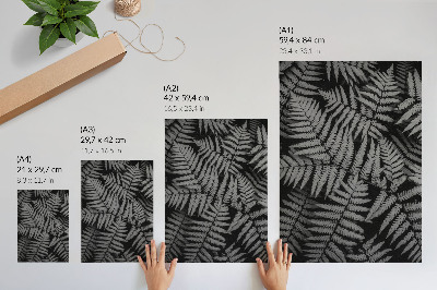 Premium wall art Sensual fern in black and white, symmetry, elegance