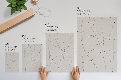 Decorative poster Creative lines on a neutral background without chaos