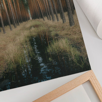 Decorative poster Simple forest scenery tall forest symmetry