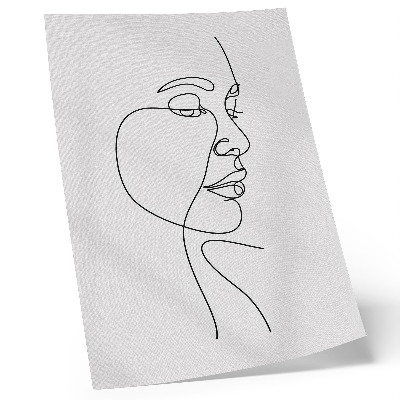 Poster Minimalist face line art without unnecessary details