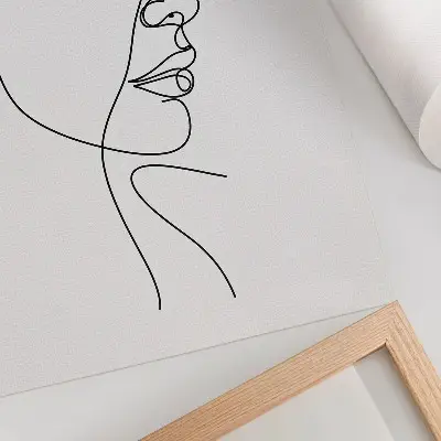 Minimalist face line art poster minimalist design without unnecessary details