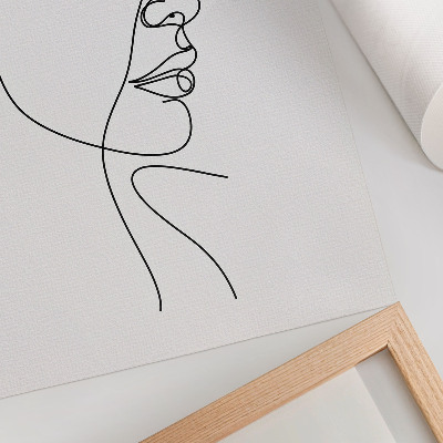 Poster Minimalist face line art without unnecessary details