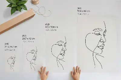 Minimalist face line art poster minimalist design without unnecessary details