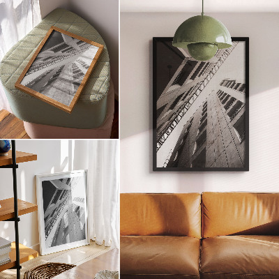 Premium wall art Modern architecture with geometric lines