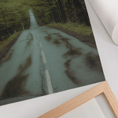 Decorative poster Forest road peace green adventure mystery