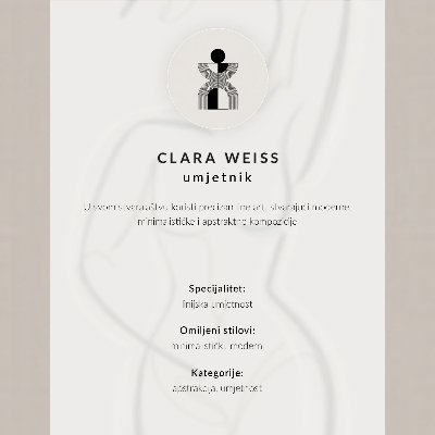 Premium wall art A minimalist silhouette of a woman on a beige background