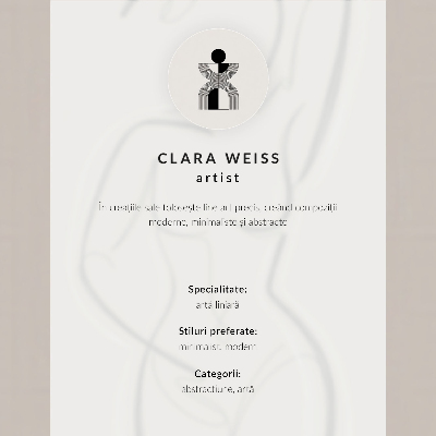 Premium wall art A minimalist silhouette of a woman on a beige background