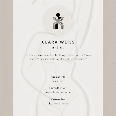 Premium wall art A minimalist silhouette of a woman on a beige background