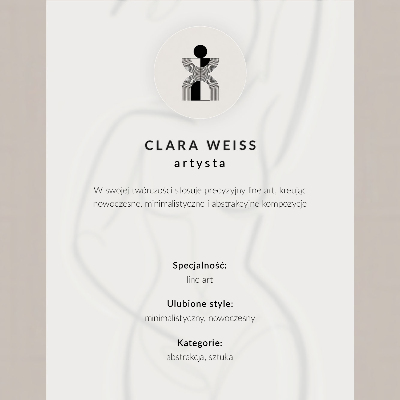 Premium wall art A minimalist silhouette of a woman on a beige background