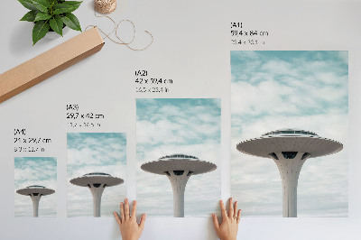 Premium wall art A futuristic building against the sky