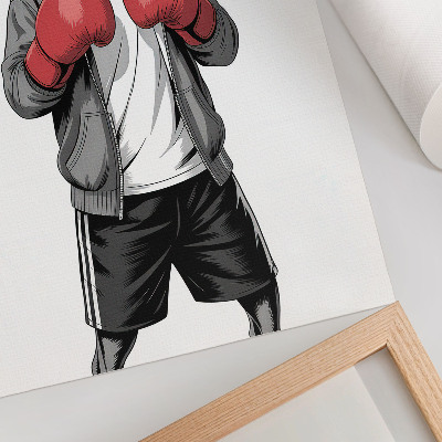 Premium wall art Boxer dog boxing gloves sporty style