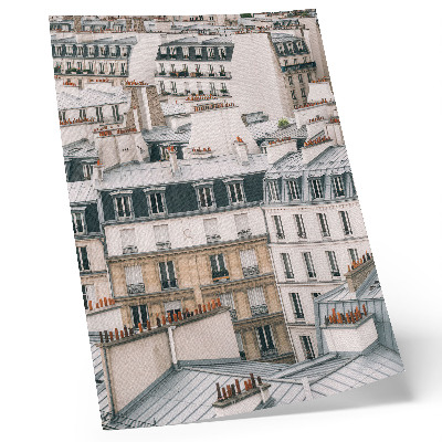 Premium wall art Symmetrical roofs and chimneys of buildings