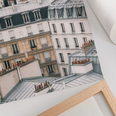 Premium wall art Symmetrical roofs and chimneys of buildings