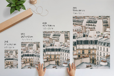 Premium wall art Symmetrical roofs and chimneys of buildings