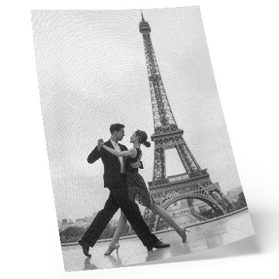 Poster A black and white couple dancing in front of the tower