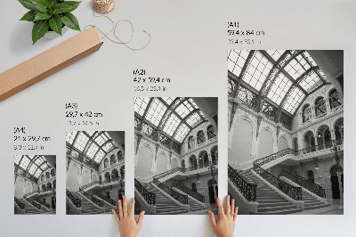 Premium wall art Decorative staircase large windows high ceilings