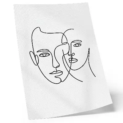 Minimalist line art poster depicting depths of human emotion