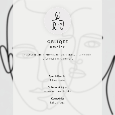 Poster Minimalist portraits line art depth emotions