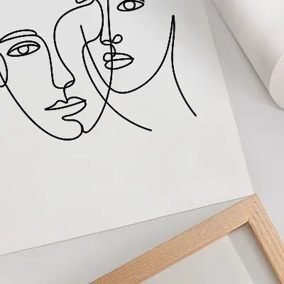 Minimalist line art poster depicting depths of human emotion
