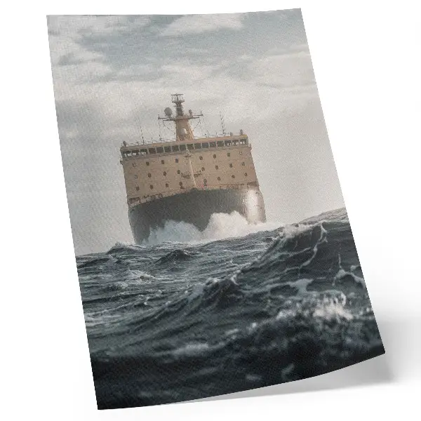 Ship at Sea wall art minimalist harmony and majesty print