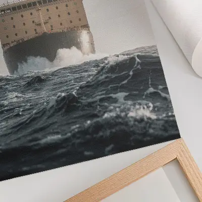 Ship at Sea wall art minimalist harmony and majesty print
