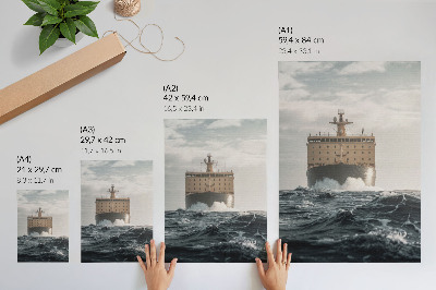 Premium wall art Ship at Sea Minimalism Harmony and Majesty