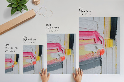 Poster Abstract paint stripes dynamic texture