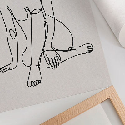 Art print A subtle black silhouette outline on a light background