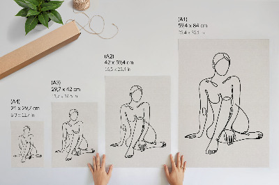 Art print A subtle black silhouette outline on a light background
