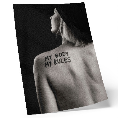 Poster Black and white elegance with a strong message