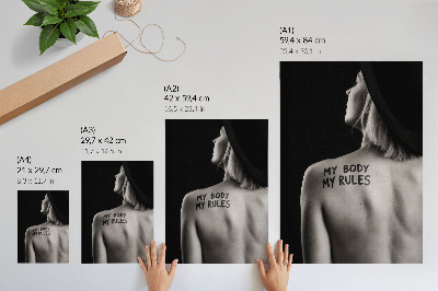 Poster Black and white elegance with a strong message