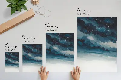 Cosmic landscape decorative poster a deep and mysterious scenic art print