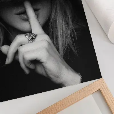 Mysterious Figure Poster silence and gentleness design