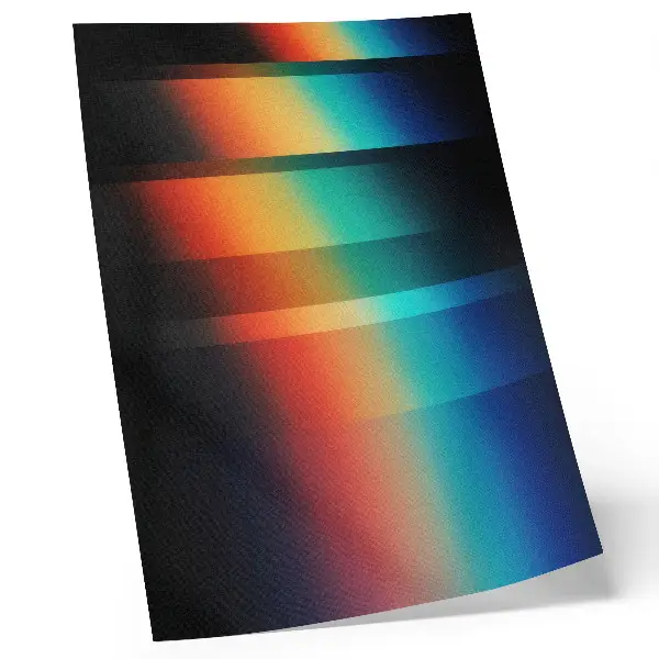 Art print colorful horizontal stripes with movement and depth effect