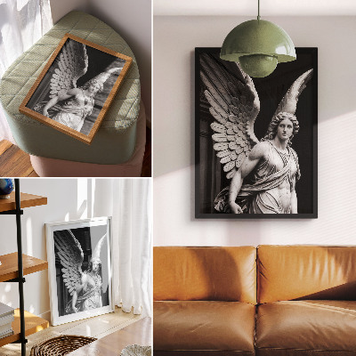 Decorative poster Marble angel sculpture, full of details and elegance