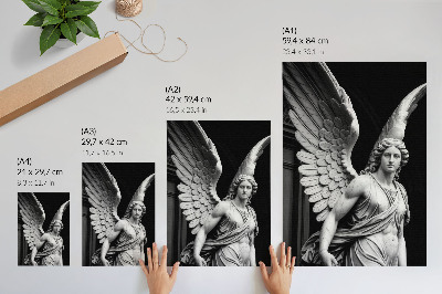 Decorative poster Marble angel sculpture, full of details and elegance