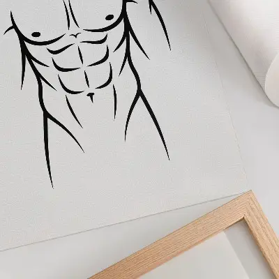 Decorative poster minimalist black lines on a light background