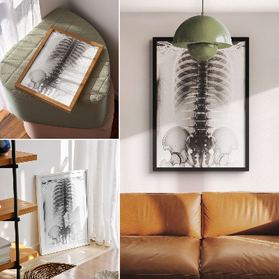 Premium wall art Skeleton in black and white
