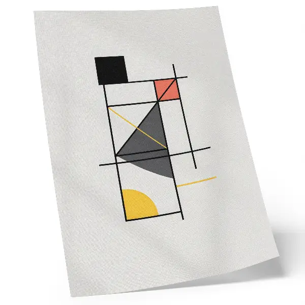 Premium wall art with modern geometric line shapes