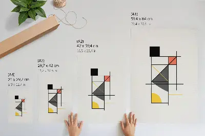 Premium wall art with modern geometric line shapes