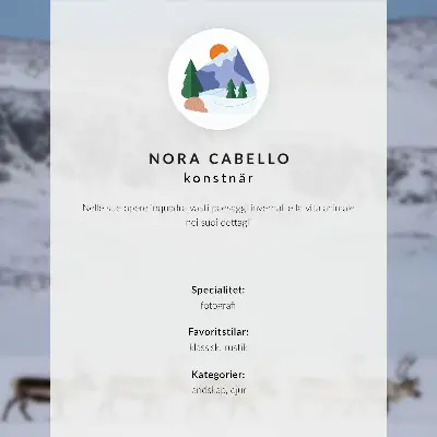 Reindeer poster with antlers in a winter landscape