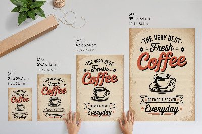 Art print Retro style cafe atmosphere cup