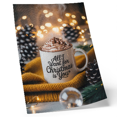 Premium wall art Mug with the inscription scarf yellow warm lights
