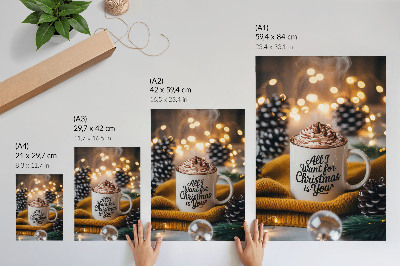 Premium wall art Mug with the inscription scarf yellow warm lights